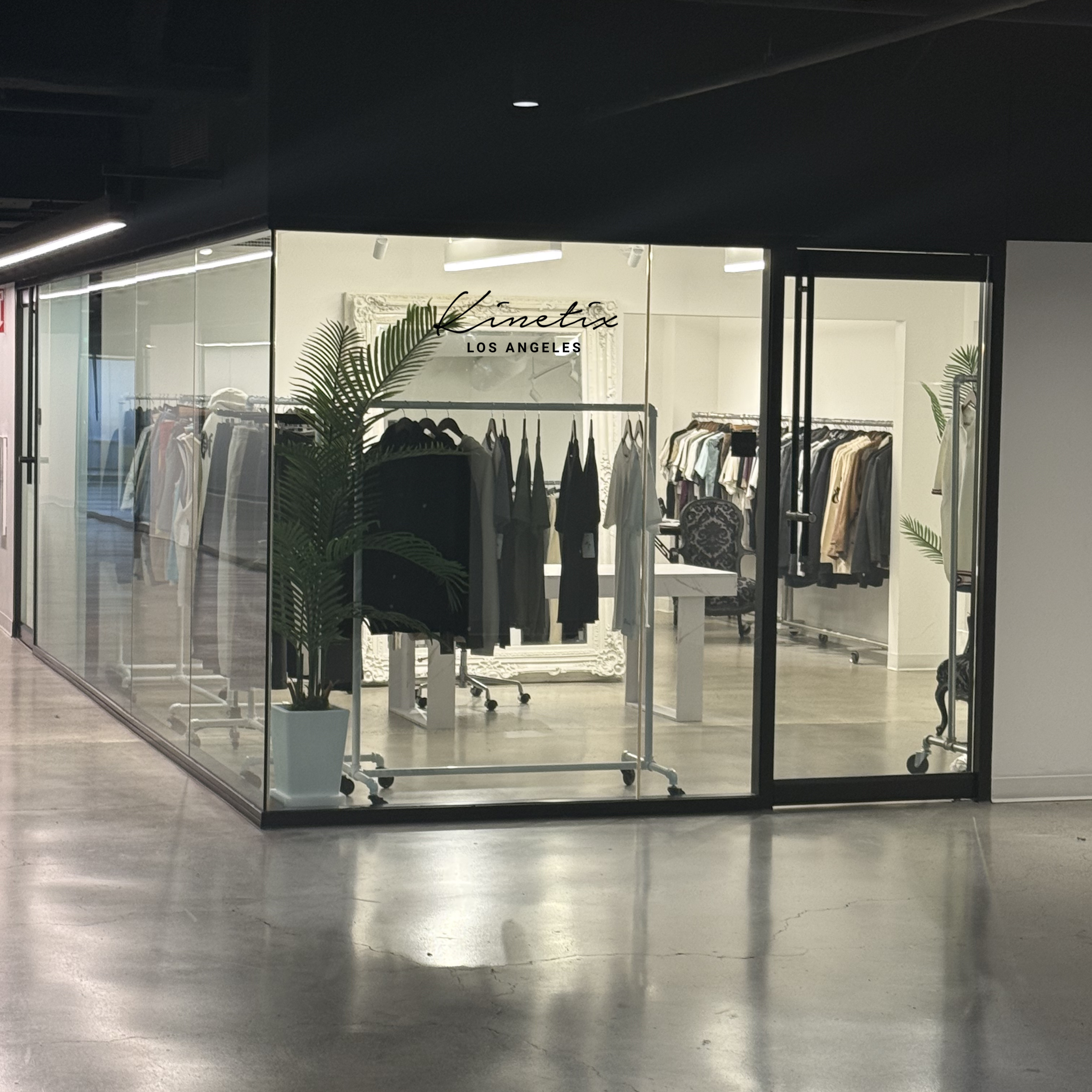 KINETIX wholesale office and Made in Los Angeles apparel